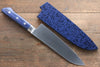 Seisuke Seiten Molybdenum Santoku 180mm Blue Pakka wood Handle with Sheath - Seisuke Knife - Slide 2