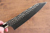 Yu Kurosaki Senko Ei SG2 Hammered Santoku 165mm Black Acrylic Handle - Seisuke Knife - Slide 4