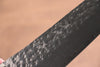 Yu Kurosaki Senko Ei SG2 Hammered Santoku 165mm Black Acrylic Handle - Seisuke Knife - Slide 5