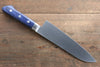 Seisuke Seiten Molybdenum Santoku 180mm Blue Pakka wood Handle with Sheath - Seisuke Knife - Slide 4