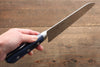 Seisuke Seiten Molybdenum Santoku 180mm Blue Pakka wood Handle with Sheath - Seisuke Knife - Slide 8