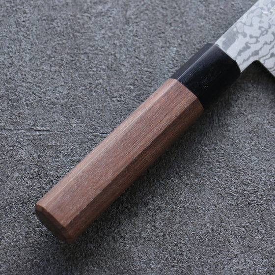 Seisuke VG10 Damascus Santoku 165mm Walnut Handle - Seisuke Knife