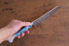 Yu Kurosaki Senko Ei SG2 Hammered Santoku 165mm Blue white Acrylic Handle - Seisuke Knife - Slide 8