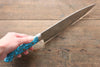 Takeshi Saji SRS13 Hammered Gyuto 210mm Blue Turquoise (Nomura Style) Handle - Seisuke Knife - Slide 9