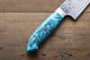 Takeshi Saji SRS13 Hammered Gyuto 210mm Blue Turquoise (Nomura Style) Handle - Seisuke Knife - Slide 6