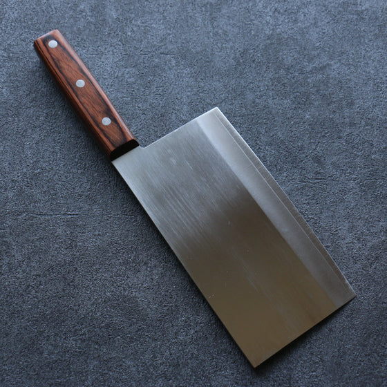 Seisuke VG10 Kasumitogi Chinese Cleaver 180mm Mahogany Handle - Seisuke Knife