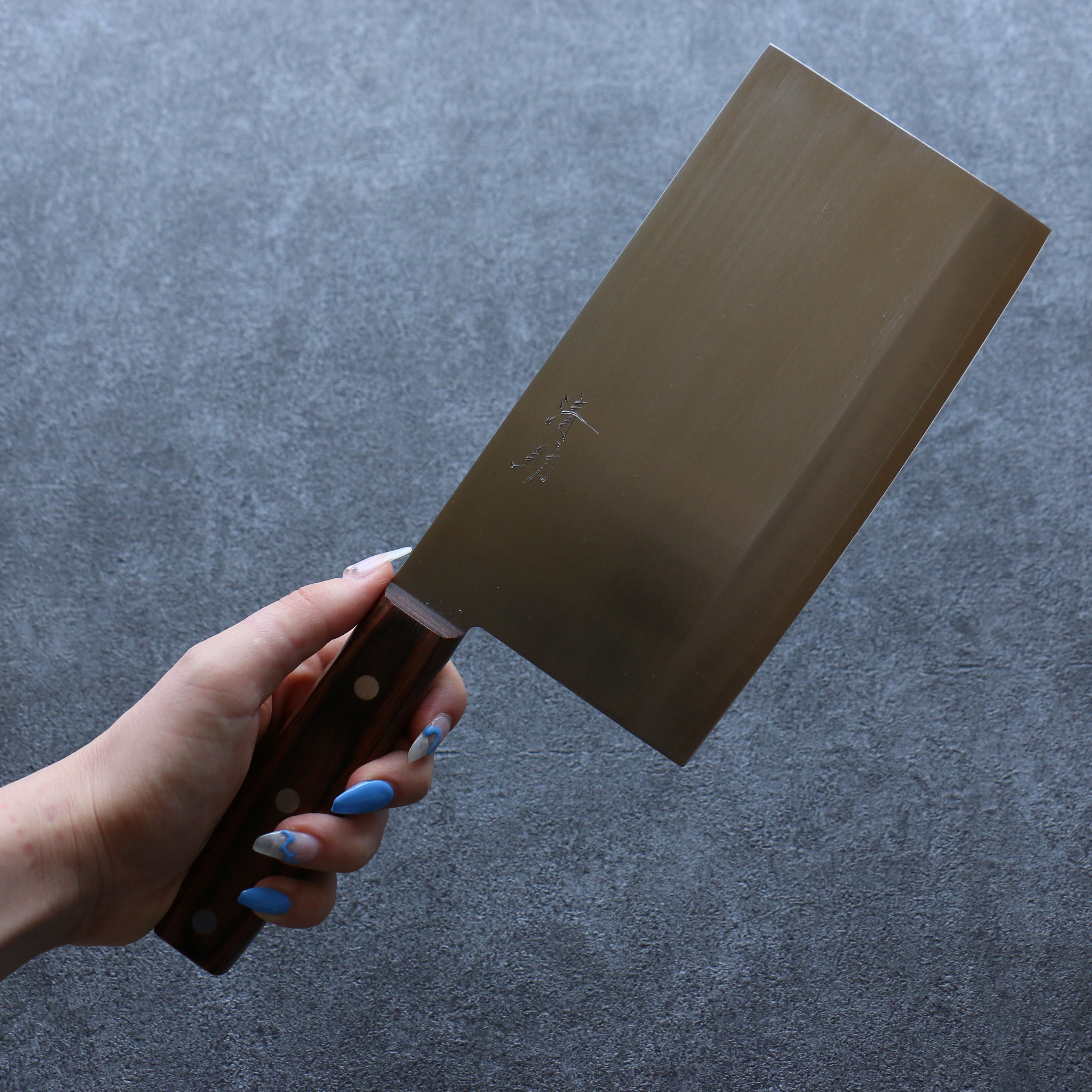 Seisuke VG10 Kasumitogi Chinese Cleaver 180mm Mahogany Handle - Seisuke Knife