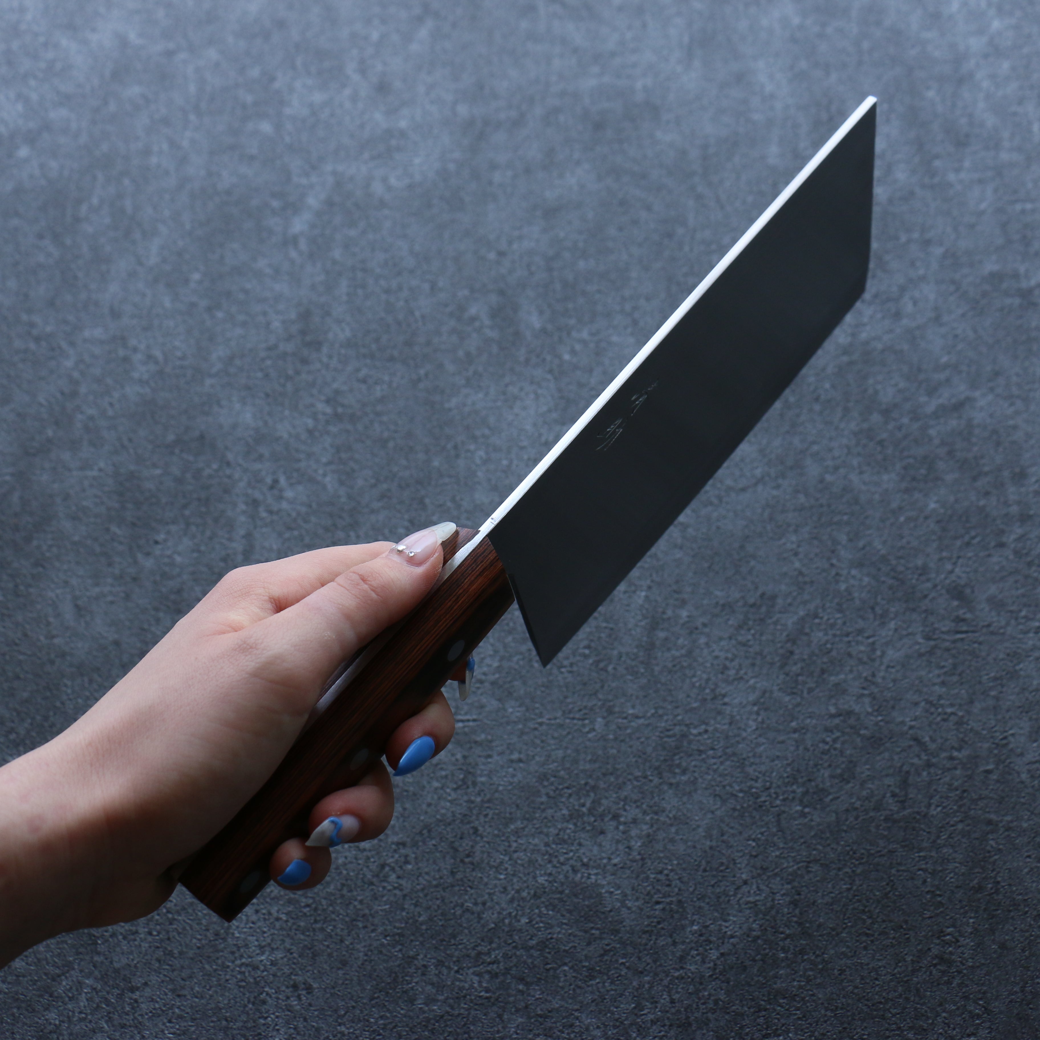 Seisuke VG10 Kasumitogi Chinese Cleaver 180mm Mahogany Handle - Seisuke Knife