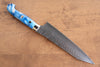 Yu Kurosaki Senko Ei SG2 Hammered Gyuto 180mm Blue white Acrylic Handle - Seisuke Knife - Slide 2