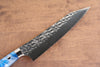 Yu Kurosaki Senko Ei SG2 Hammered Gyuto 180mm Blue white Acrylic Handle - Seisuke Knife - Slide 3