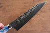 Yu Kurosaki Senko Ei SG2 Hammered Gyuto 180mm Blue white Acrylic Handle - Seisuke Knife - Slide 4