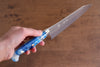 Yu Kurosaki Senko Ei SG2 Hammered Gyuto 180mm Blue white Acrylic Handle - Seisuke Knife - Slide 7