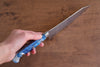 Yu Kurosaki Senko Ei SG2 Hammered Gyuto 180mm Blue white Acrylic Handle - Seisuke Knife - Slide 8