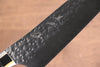 Yu Kurosaki Senko Ei SG2 Hammered Gyuto 180mm Black Acrylic Handle - Seisuke Knife - Slide 5