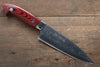 Takeshi Saji SRS13 Hammered Petty-Utility 135mm Red Micarta Handle - Seisuke Knife - Slide 1