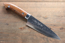  Takeshi Saji SRS13 Hammered Petty-Utility 130mm Ironwood Handle - Seisuke Knife