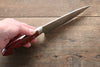 Takeshi Saji SRS13 Hammered Petty-Utility 135mm Red Micarta Handle - Seisuke Knife - Slide 9