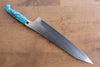 Yu Kurosaki Senko Ei SG2 Hammered Gyuto 270mm Turquoise Handle - Seisuke Knife - Slide 2