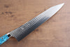 Yu Kurosaki Senko Ei SG2 Hammered Gyuto 270mm Turquoise Handle - Seisuke Knife - Slide 3