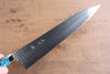 Yu Kurosaki Senko Ei SG2 Hammered Gyuto 270mm Turquoise Handle - Seisuke Knife - Slide 4