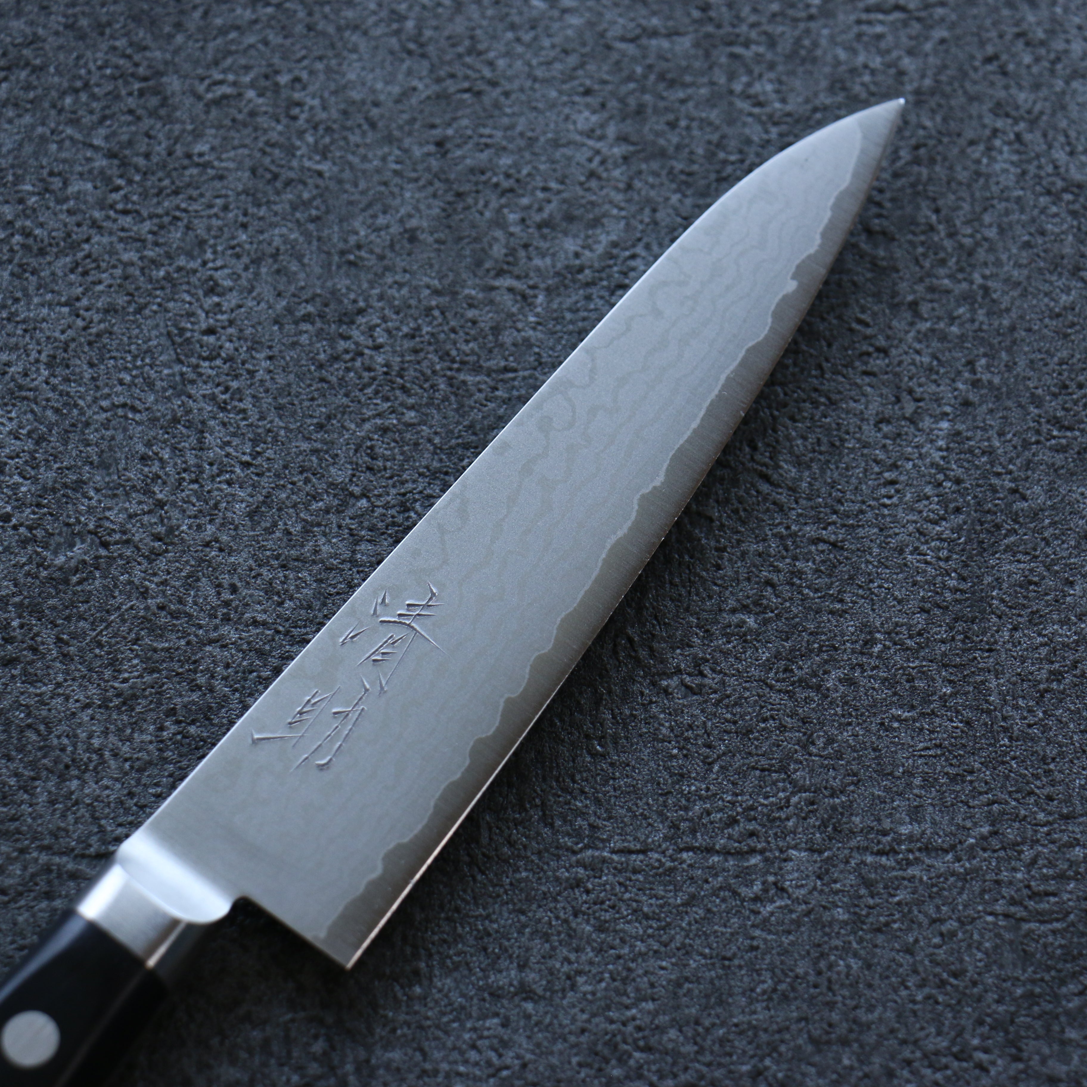 Seisuke VG10 Damascus Petty-Utility 120mm Black Pakka wood Handle - Seisuke Knife