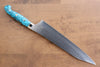 Yu Kurosaki Senko Ei SG2 Hammered Gyuto 240mm Turquoise Handle - Seisuke Knife - Slide 2