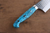 Yu Kurosaki Senko Ei SG2 Hammered Gyuto 240mm Turquoise Handle - Seisuke Knife - Slide 6