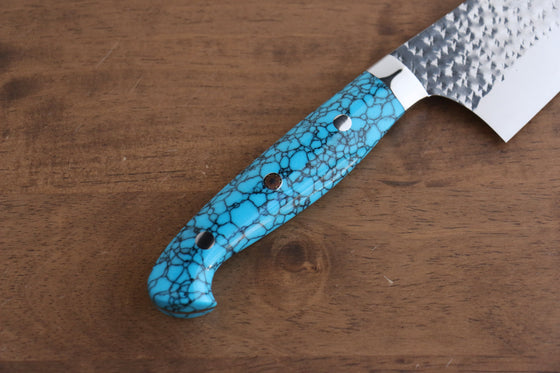 Yu Kurosaki Senko Ei SG2 Hammered Gyuto 240mm Turquoise Handle - Seisuke Knife