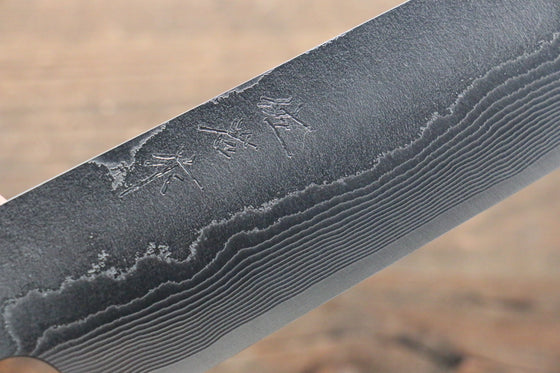 Takeshi Saji VG10 Diamond Finish Damascus Sujihiki 270mm Green Micarta Handle - Seisuke Knife