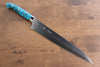 Yu Kurosaki Senko Ei SG2 Hammered Sujihiki 270mm Turquoise Handle - Seisuke Knife - Slide 1