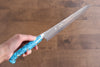 Yu Kurosaki Senko Ei SG2 Hammered Sujihiki 270mm Turquoise Handle - Seisuke Knife - Slide 7