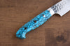 Yu Kurosaki Senko Ei SG2 Hammered Sujihiki 240mm Turquoise Handle - Seisuke Knife - Slide 6