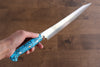 Yu Kurosaki Senko Ei SG2 Hammered Sujihiki 240mm Turquoise Handle - Seisuke Knife - Slide 7