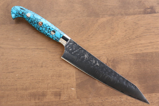 Yu Kurosaki Senko Ei SG2 Hammered Petty-Utility 150mm Turquoise Handle - Seisuke Knife