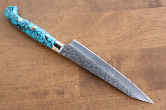 Yu Kurosaki Senko Ei SG2 Hammered Petty-Utility 150mm Turquoise Handle - Seisuke Knife