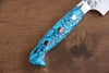 Yu Kurosaki Senko Ei SG2 Hammered Petty-Utility 150mm Turquoise Handle - Seisuke Knife - Slide 6