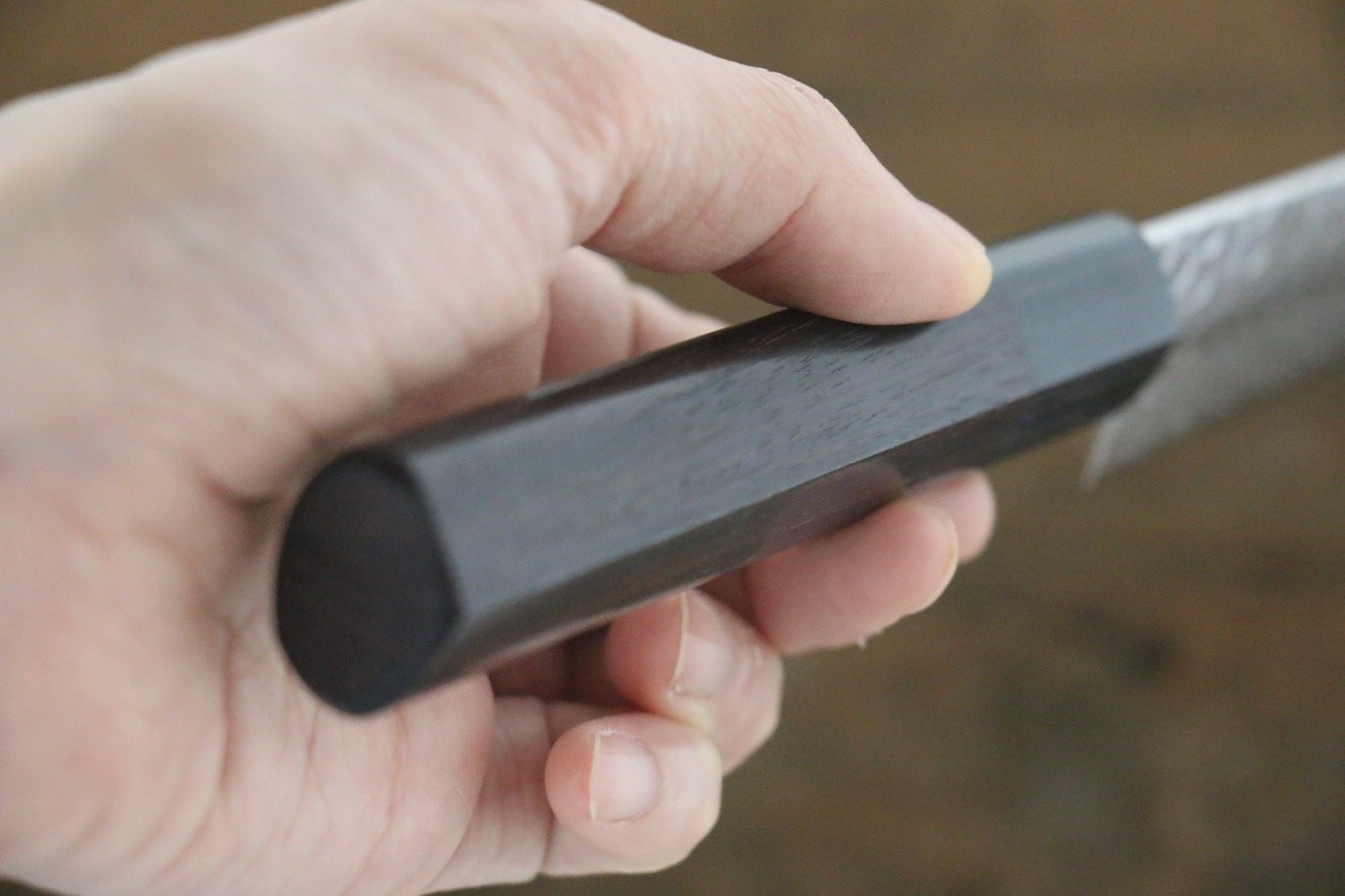 Sakai Takayuki AUS10 45 Layer Damascus Japanese Chef's Petty Knife 150mm with Shitan Handle - Seisuke Knife