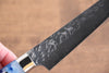 Yu Kurosaki Senko Ei SG2 Hammered Petty-Utility 130mm Blue white Acrylic Handle - Seisuke Knife - Slide 5