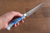 Yu Kurosaki Senko Ei SG2 Hammered Petty-Utility 130mm Blue white Acrylic Handle - Seisuke Knife - Slide 7