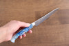 Yu Kurosaki Senko Ei SG2 Hammered Petty-Utility 130mm Blue white Acrylic Handle - Seisuke Knife - Slide 8