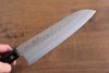 Seisuke Budou Silver Steel No.3 Nashiji Santoku 180mm Purple Pakka wood Handle - Seisuke Knife - Slide 4