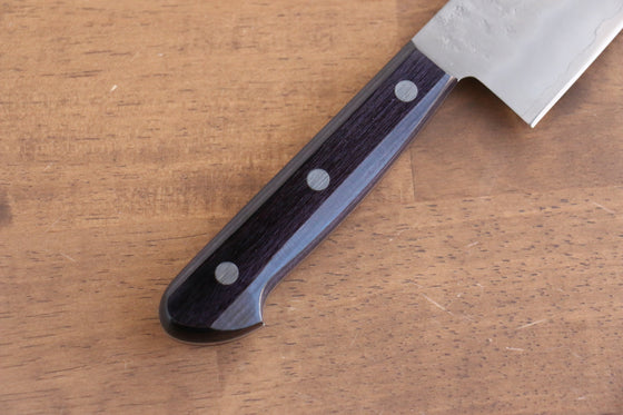 Seisuke Budou Silver Steel No.3 Nashiji Gyuto 210mm Purple Pakka wood Handle - Seisuke Knife