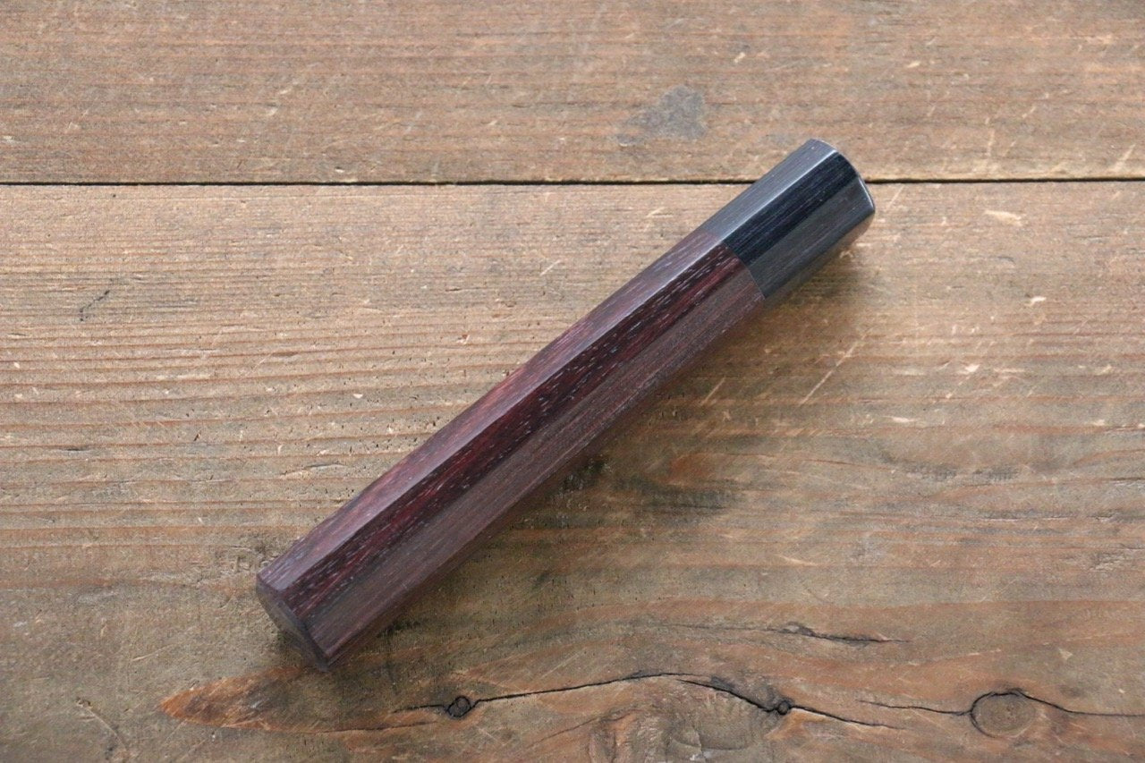 Octagonal Shitan Rosewood Knife Handle (Santoku 180mm) - Seisuke Knife