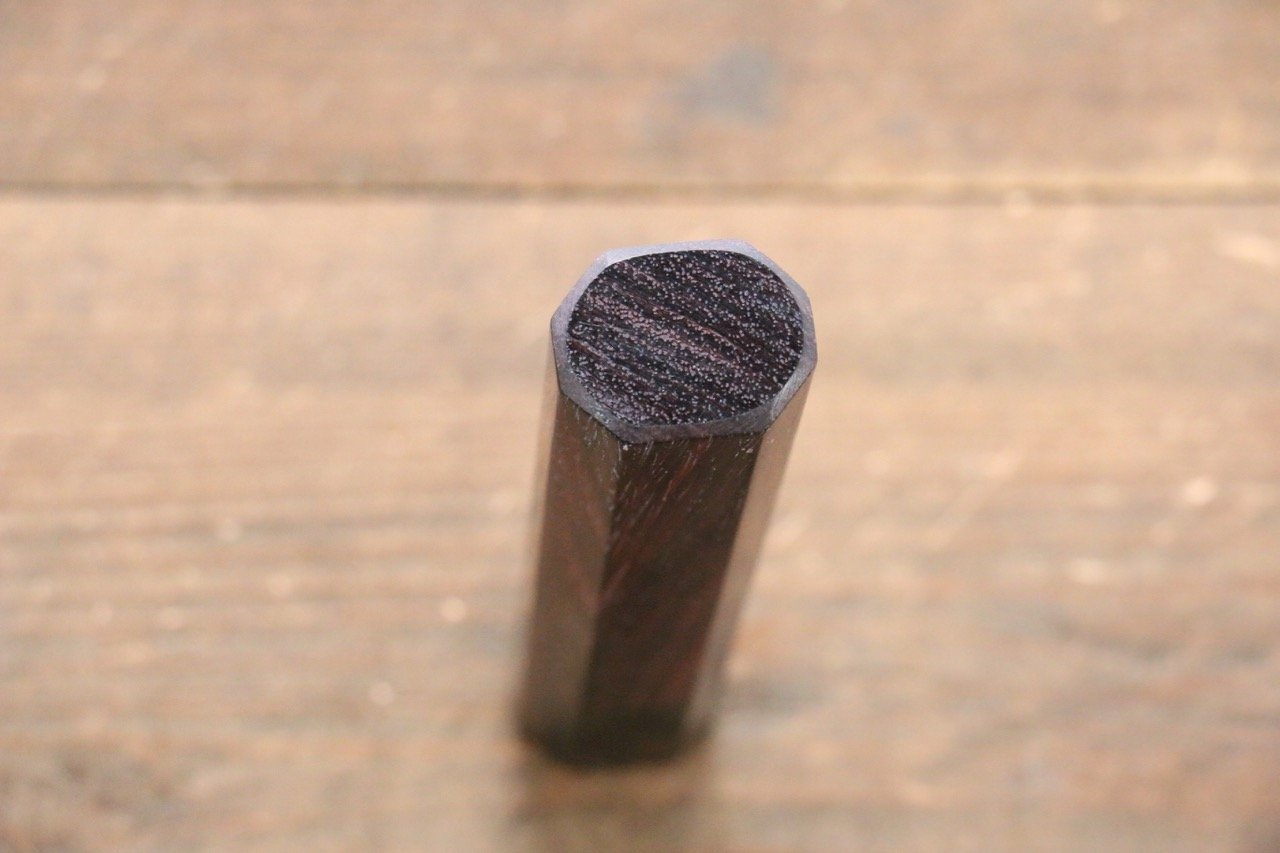 Octagonal Shitan Rosewood Knife Handle (Santoku 180mm) - Seisuke Knife