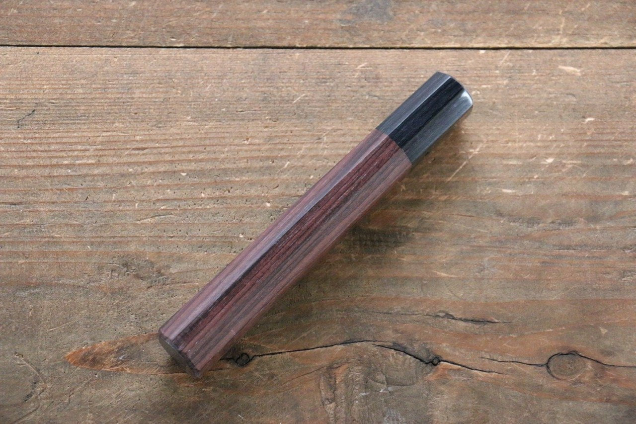 Octagonal Shitan Rosewood Knife Handle (Petty 150mm) - Seisuke Knife