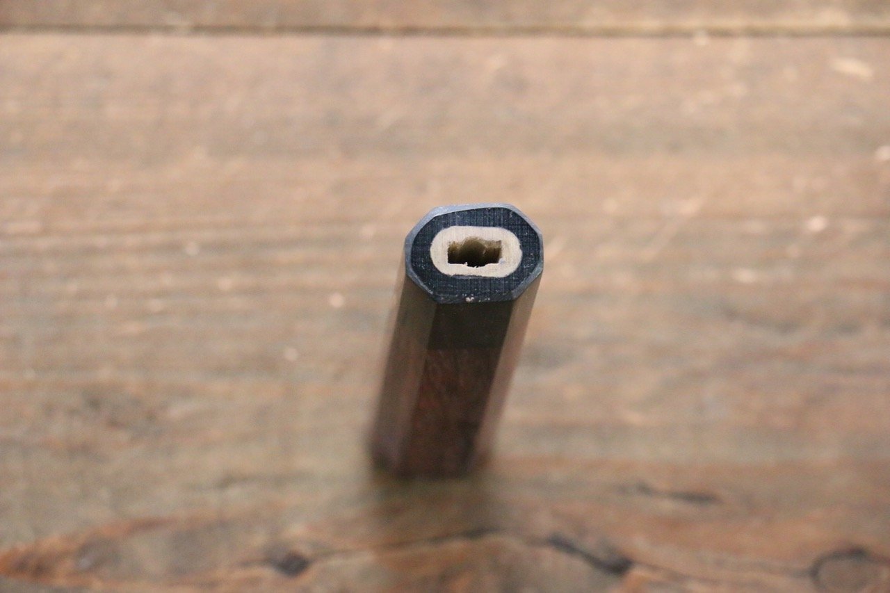 Octagonal Shitan Rosewood Knife Handle (Petty 150mm) - Seisuke Knife