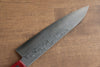 Nao Yamamoto VG10 Damascus Gyuto 180mm Red Pakka wood Handle - Seisuke Knife