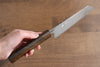 Seisuke Nami AUS10 Mirrored Finish Damascus Bunka  180mm Oak Handle - Seisuke Knife