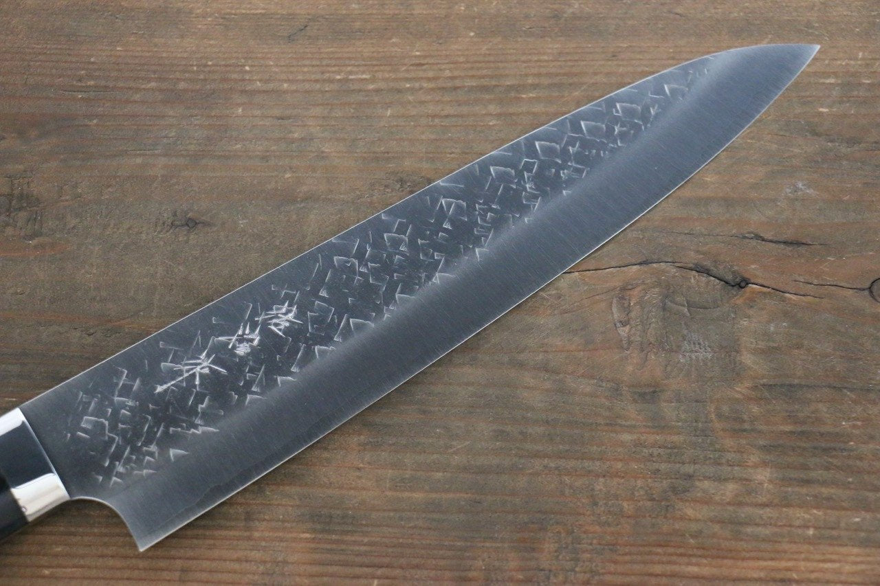Takeshi Saji SRS13 Hammered Gyuto 240mm Black Micarta Handle - Seisuke Knife