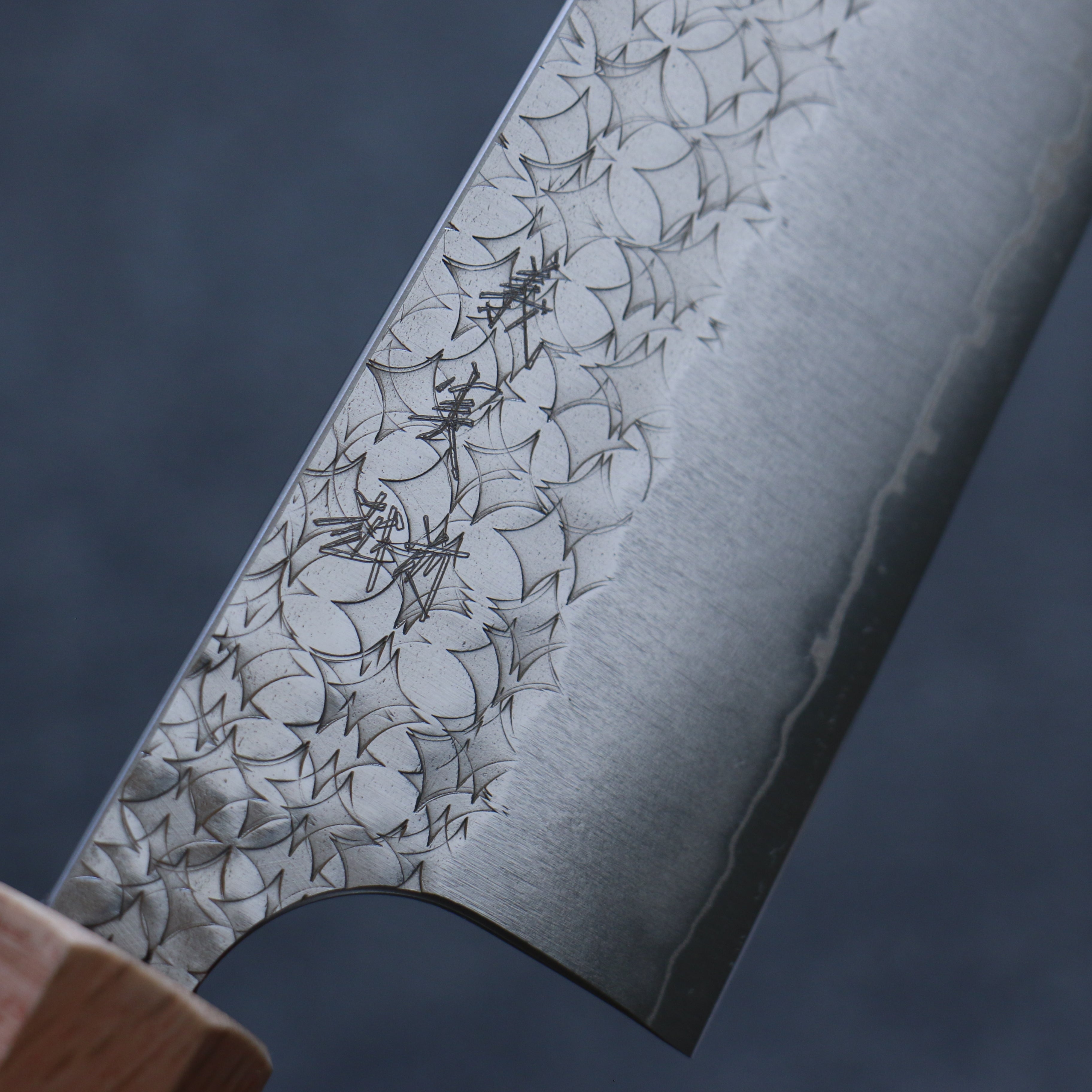 Yoshimi Kato Minamo SG2 Hammered Kiritsuke Gyuto 210mm Padoauk Handle - Seisuke Knife